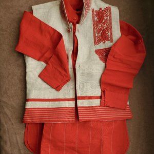 Indian 3 piece ethnic wear - Kurta, pajama, jacket